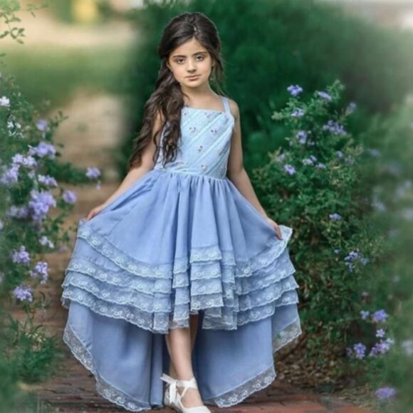 Dollcake Blue Tea At Tiffany’s Hi Low Frock Dress - Picture 1 of 11